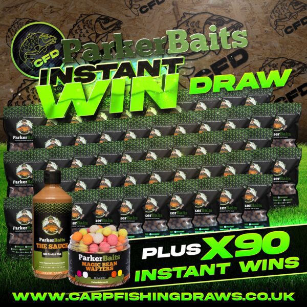 50kg Parker Baits Main Prize PLUS 90 Parker Baits Instant Winners