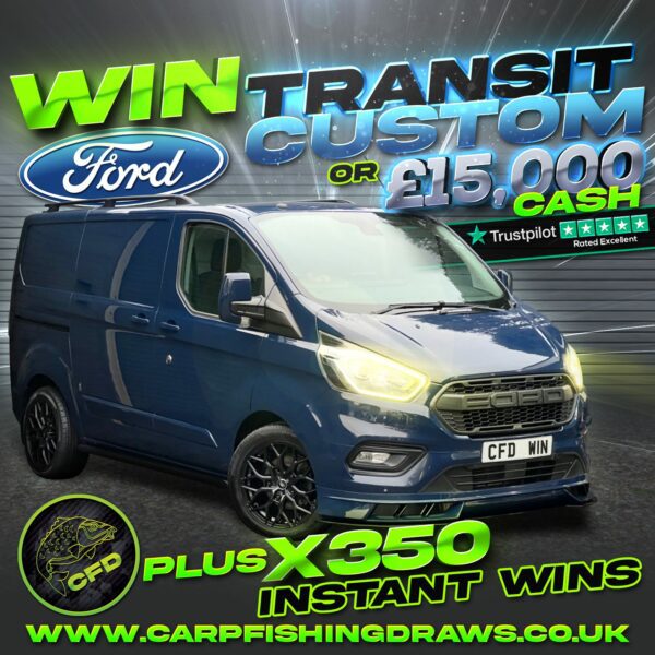 Ford Transit Custom or £15,000 tax-free cash + 350 Instant Wins