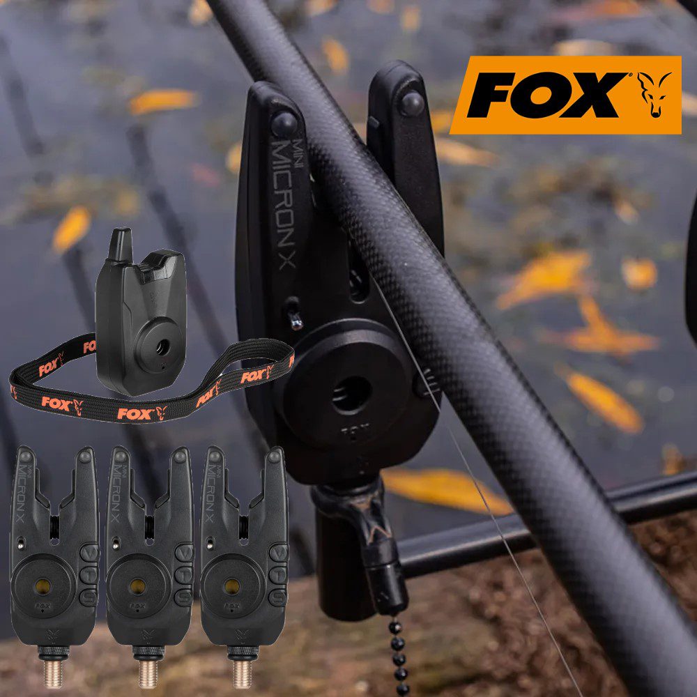Fox Mini Micron X Bite Alarms + Receiver (3-Rod Set) – Carp Fishing Draws